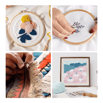 DIY Punch Needle Kit With Embroidery Pen Cloth  Cross Stitch Tool Set For Sewing Craft Beginners 5