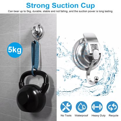 Heavy Duty Suction Cup Hooks Strong Wall Hanger For Tile Glass Bathroom Kitchen 3