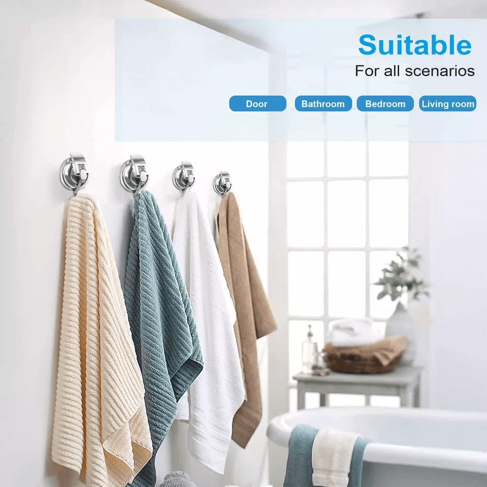 Heavy Duty Suction Cup Hooks Strong Wall Hanger For Tile Glass Bathroom Kitchen 1