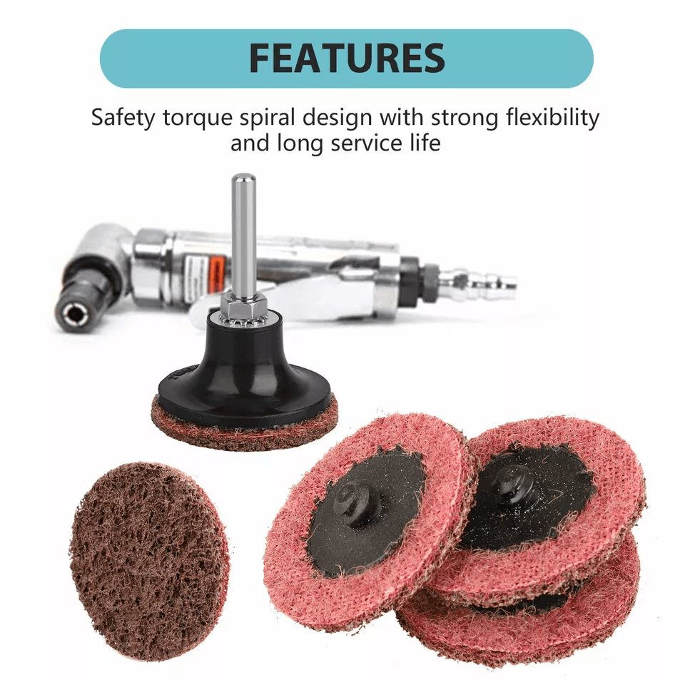 Medium Grit Roll Lock Surface Sanding Disc Quick Change RedMaroon For Welding Grinding And Finishin 2