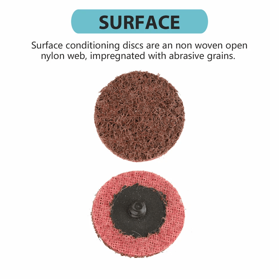 Medium Grit Roll Lock Surface Sanding Disc Quick Change RedMaroon For Welding Grinding And Finishin 3