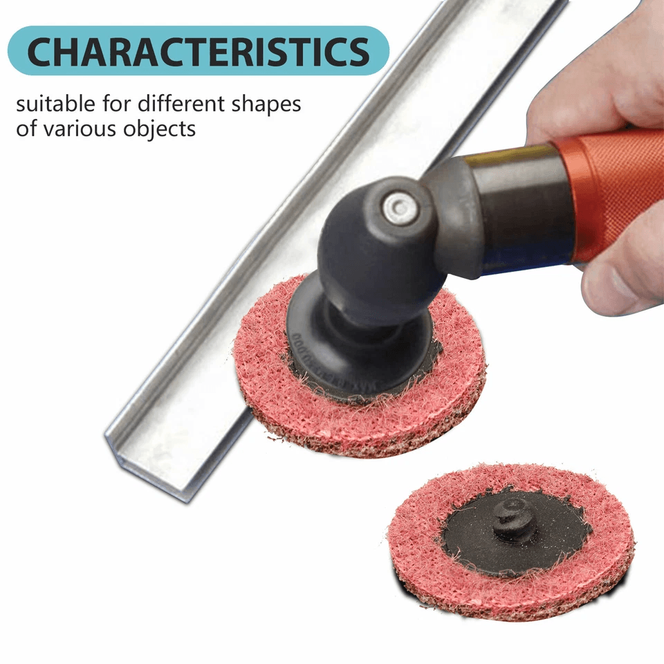 Medium Grit Roll Lock Surface Sanding Disc Quick Change RedMaroon For Welding Grinding And Finishin 6
