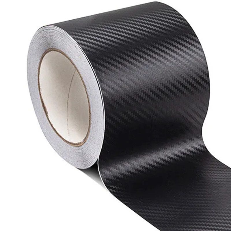 3D Nano Carbon Fiber Car Door Sill Protector Black Waterproof AntiScratch Film for Bumper  Door G