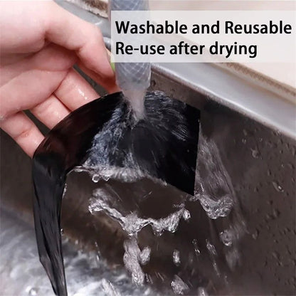 3D Nano Carbon Fiber Car Door Sill Protector Black Waterproof AntiScratch Film for Bumper  Door G