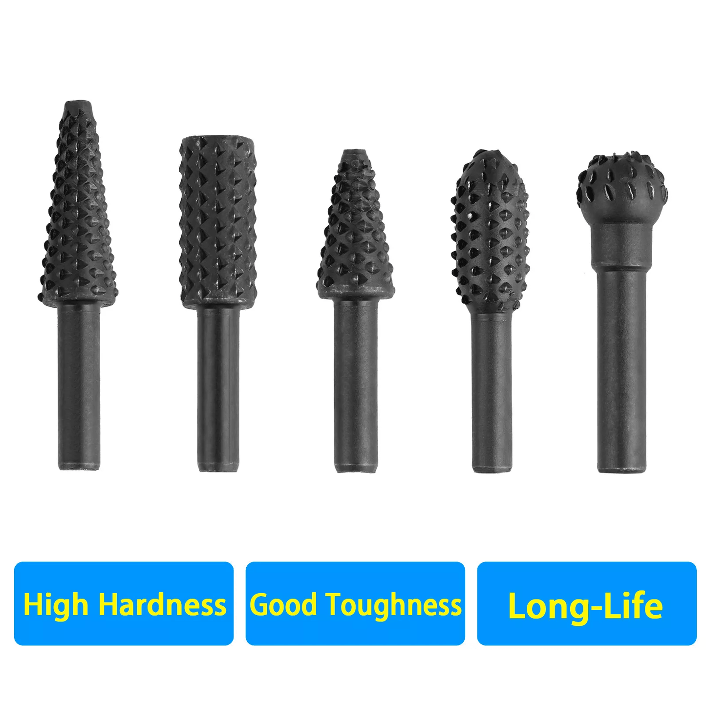 5Pcs 14 Steel Rotary Burr Drill Bit Set For Woodworking Knife Carving Grinding Polishing And Engrav 6