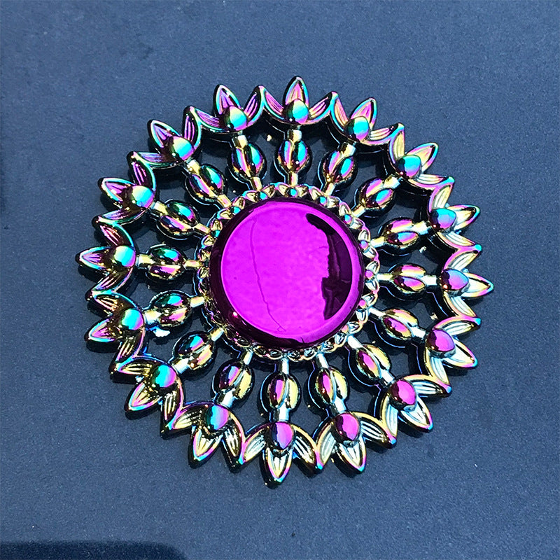 Rainbow Metal Fidget Spinner, High-Speed Hand Spinner for Stress & Anxiety Relief