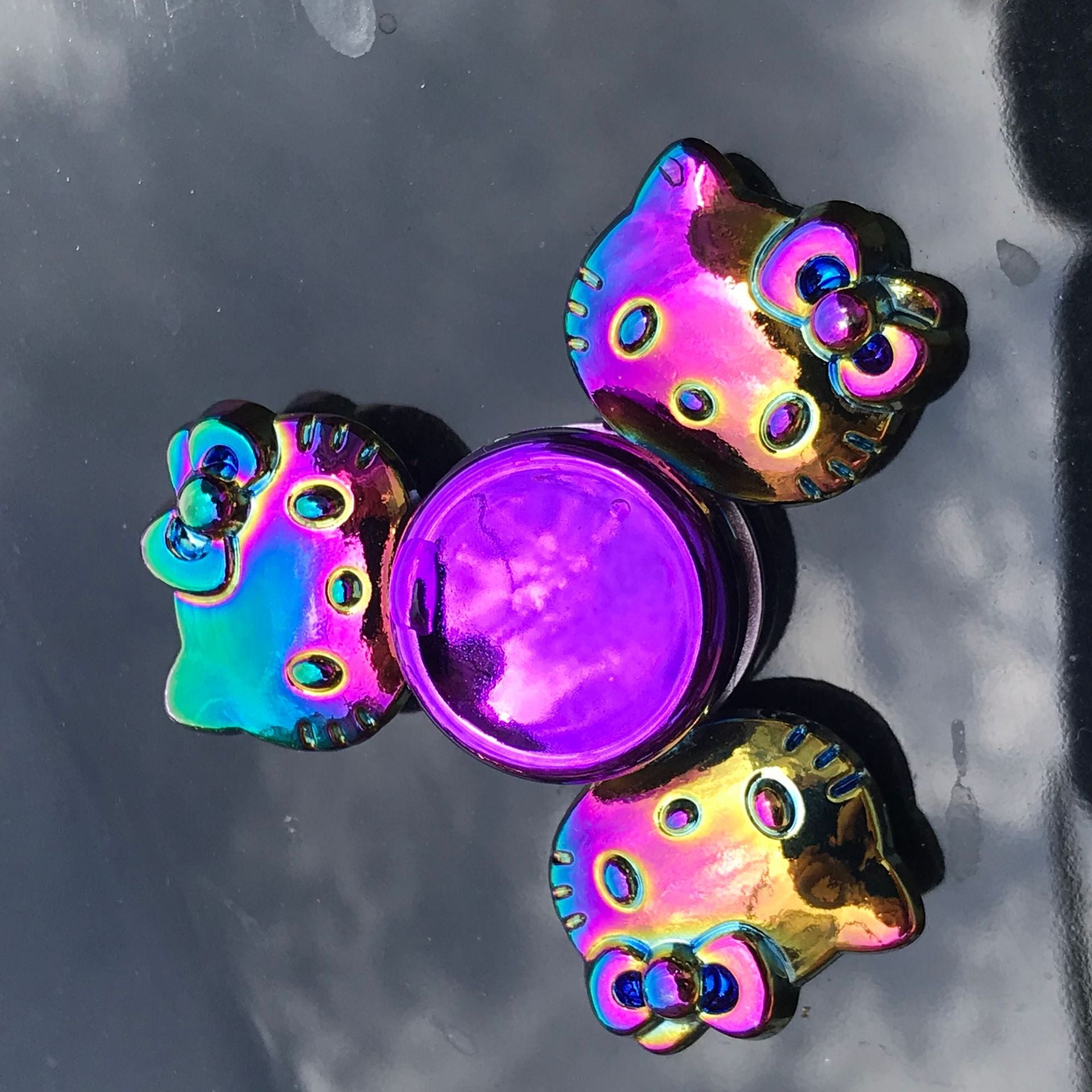 Rainbow Metal Fidget Spinner HighSpeed Hand Spinner For Stress  Anxiety Relief 8