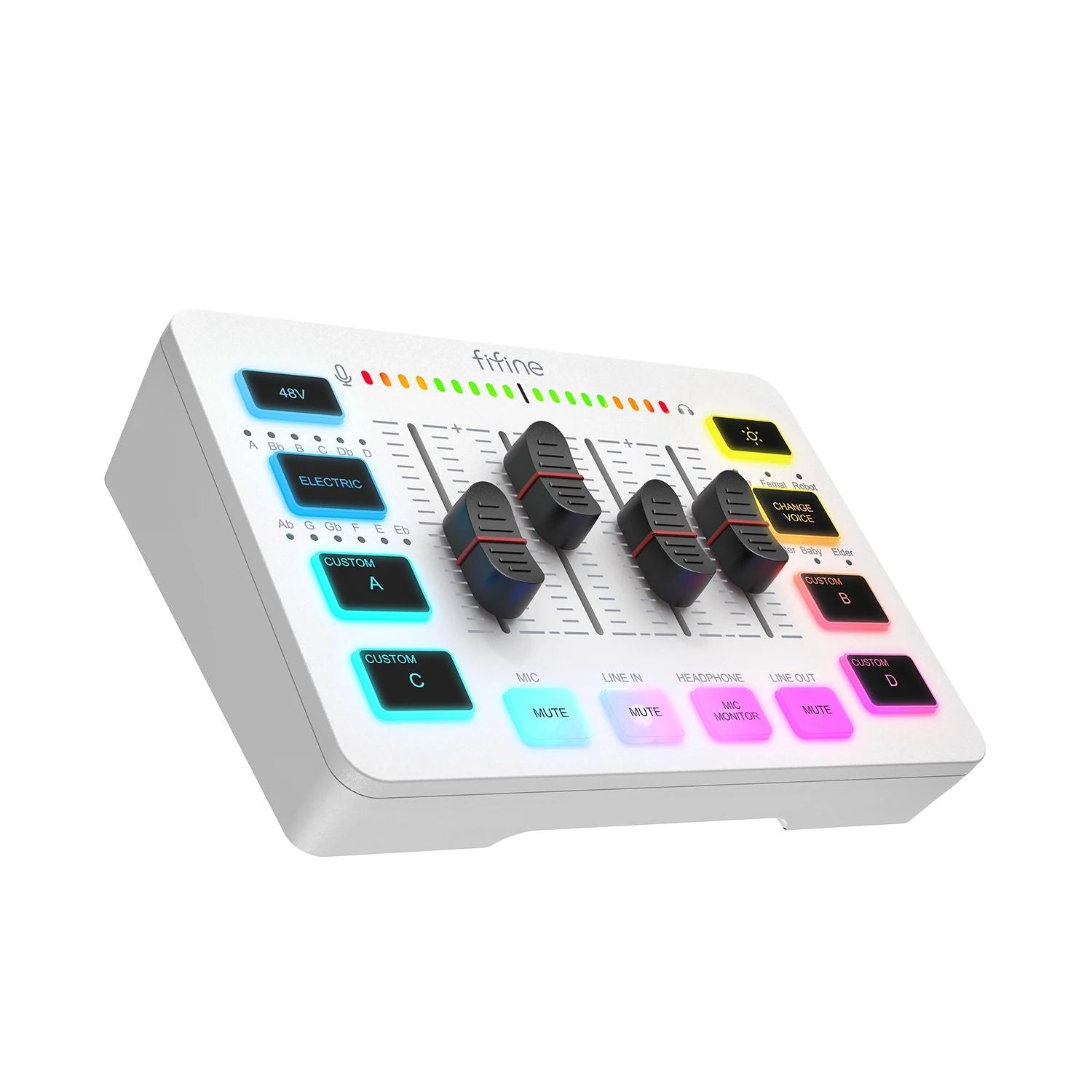 4 Channel Gaming Audio Mixer With XLRRGB Streaming Mixer For Game Voice Podcast  Live Broadcasts SC 7
