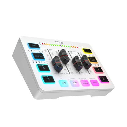 4 Channel Gaming Audio Mixer With XLRRGB Streaming Mixer For Game Voice Podcast  Live Broadcasts SC 7