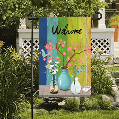 10Pcs White Sublimation Blank Garden Flags Polyester DIY Banner For Parade Yard Outdoor Decoration  3