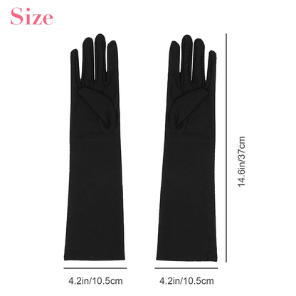 Elegant Women Satin Long Gloves Opera Wedding Bridal Evening Party  Prom Costume Gloves For Formal  7