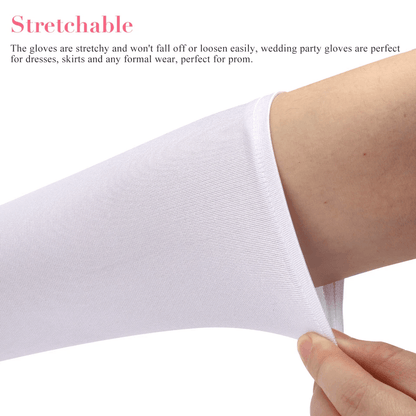 Elegant Women Satin Long Gloves Opera Wedding Bridal Evening Party  Prom Costume Gloves For Formal  5