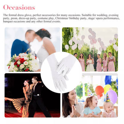 Elegant Women Satin Long Gloves Opera Wedding Bridal Evening Party  Prom Costume Gloves For Formal  4