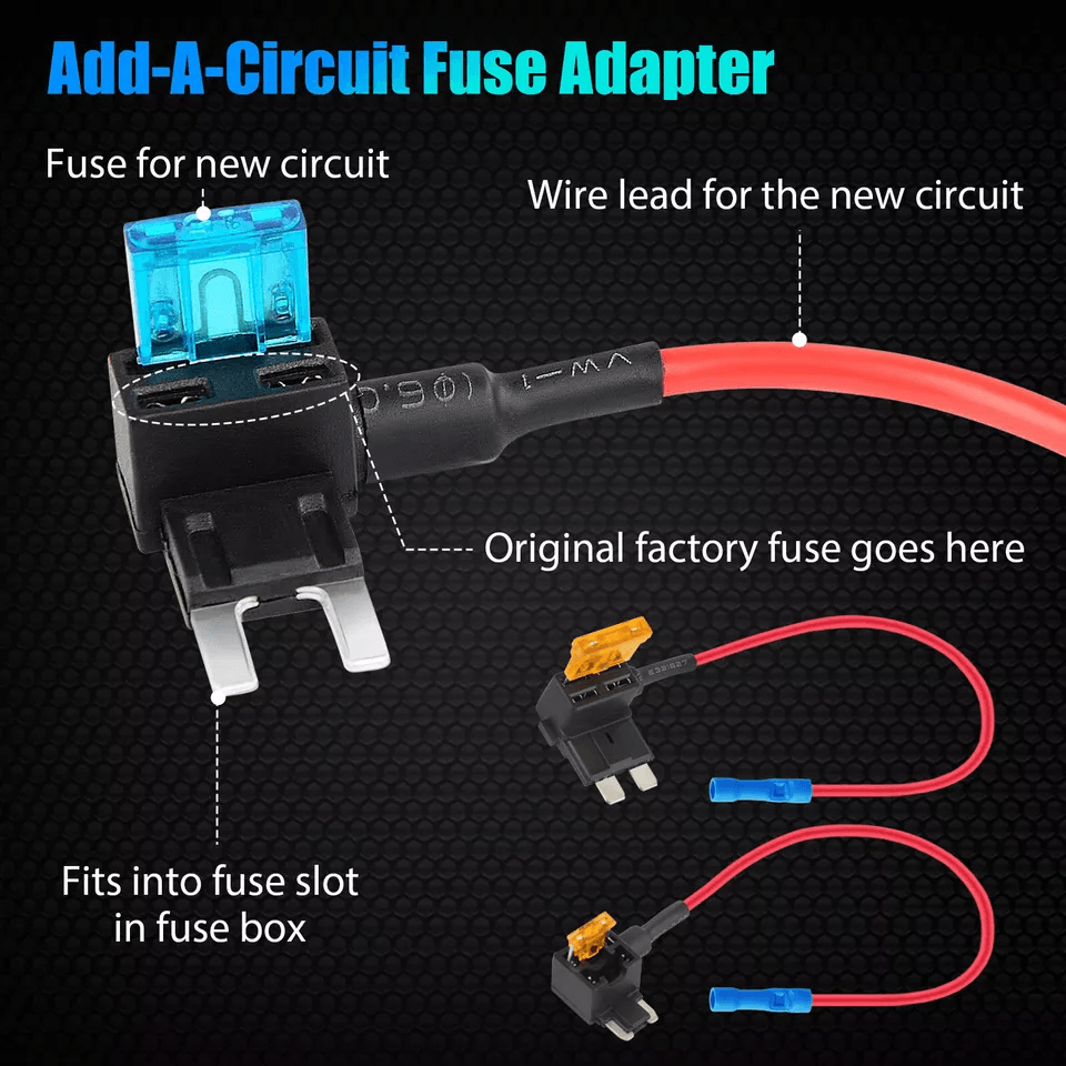 Car AddaCircuit Fuse Adapter Kit Standard  Mini Blade Fuse Holders For Automotive Electrical Access 4