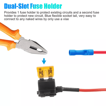 Car AddaCircuit Fuse Adapter Kit Standard  Mini Blade Fuse Holders For Automotive Electrical Access 1
