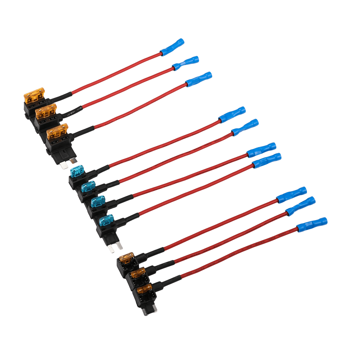 Car Add-a-Circuit Fuse Adapter Kit, Standard & Mini Blade Fuse Holders for Automotive Electrical Accessories
