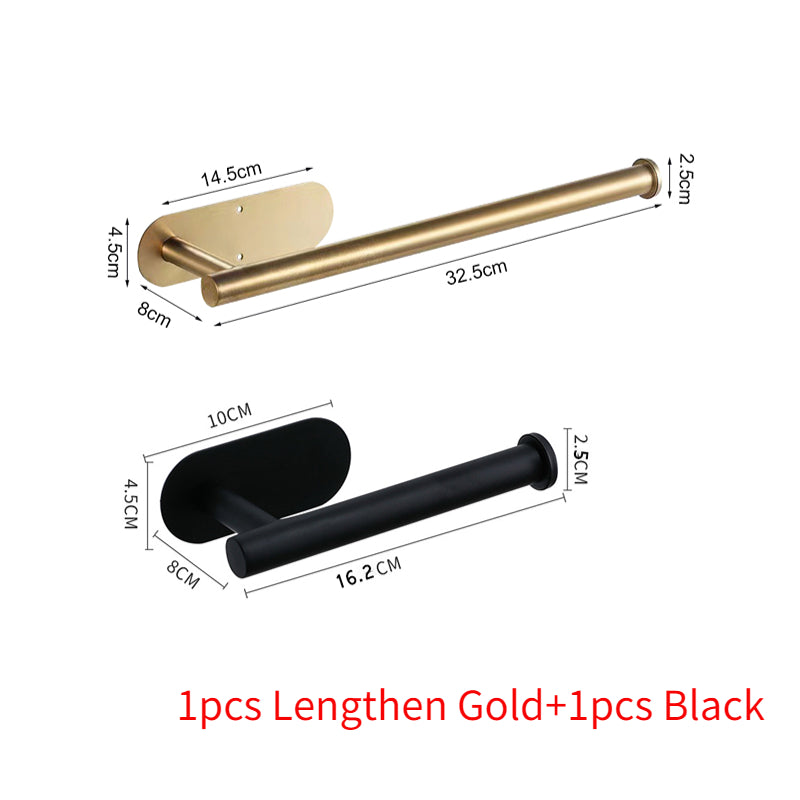 Stainless Steel SelfAdhesive Toilet Paper Towel Holder PunchFree Roll Paper Holder For Kitchen  Bat 6