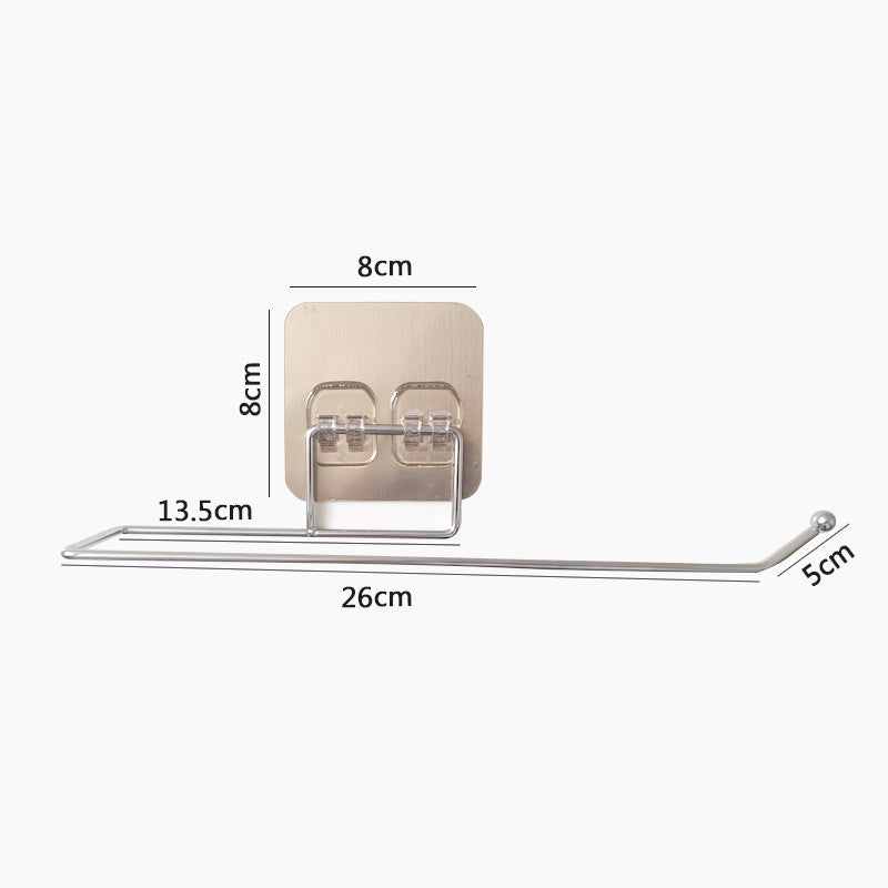 Stainless Steel SelfAdhesive Toilet Paper Towel Holder PunchFree Roll Paper Holder For Kitchen  Bat 7
