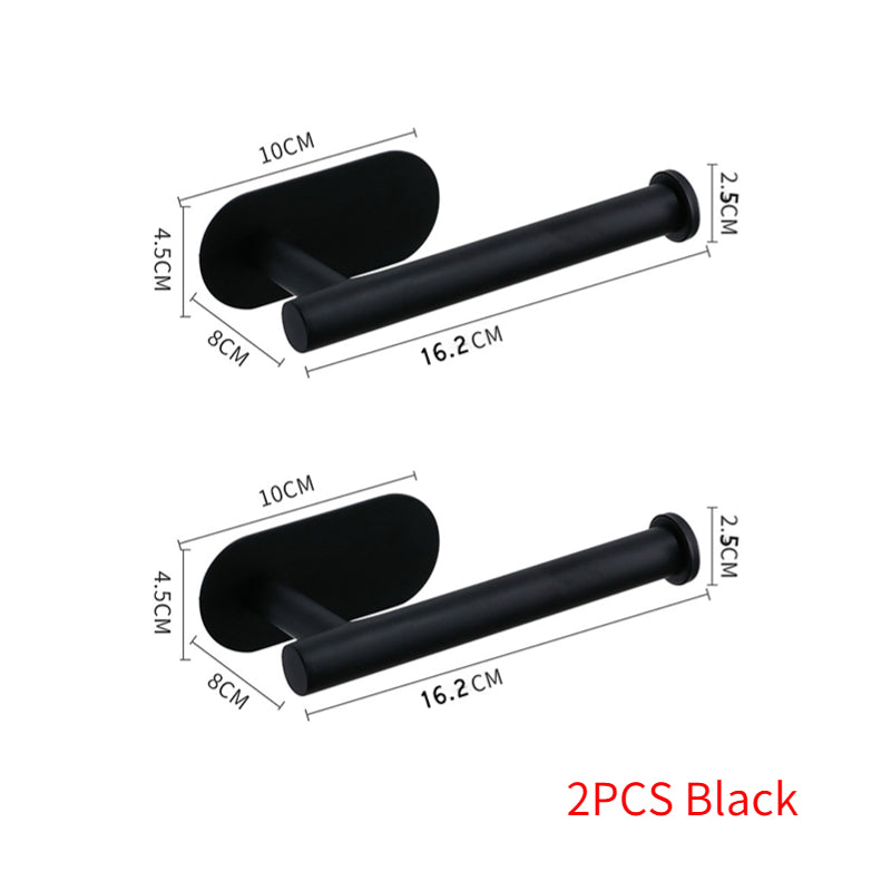 Stainless Steel SelfAdhesive Toilet Paper Towel Holder PunchFree Roll Paper Holder For Kitchen  Bat 9