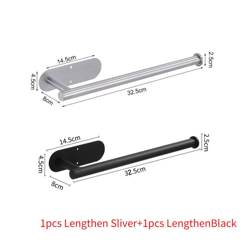 Stainless Steel SelfAdhesive Toilet Paper Towel Holder PunchFree Roll Paper Holder For Kitchen  Bat 10
