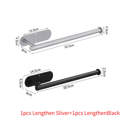 Stainless Steel SelfAdhesive Toilet Paper Towel Holder PunchFree Roll Paper Holder For Kitchen  Bat 10