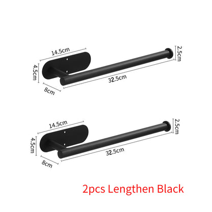 Stainless Steel SelfAdhesive Toilet Paper Towel Holder PunchFree Roll Paper Holder For Kitchen  Bat 11