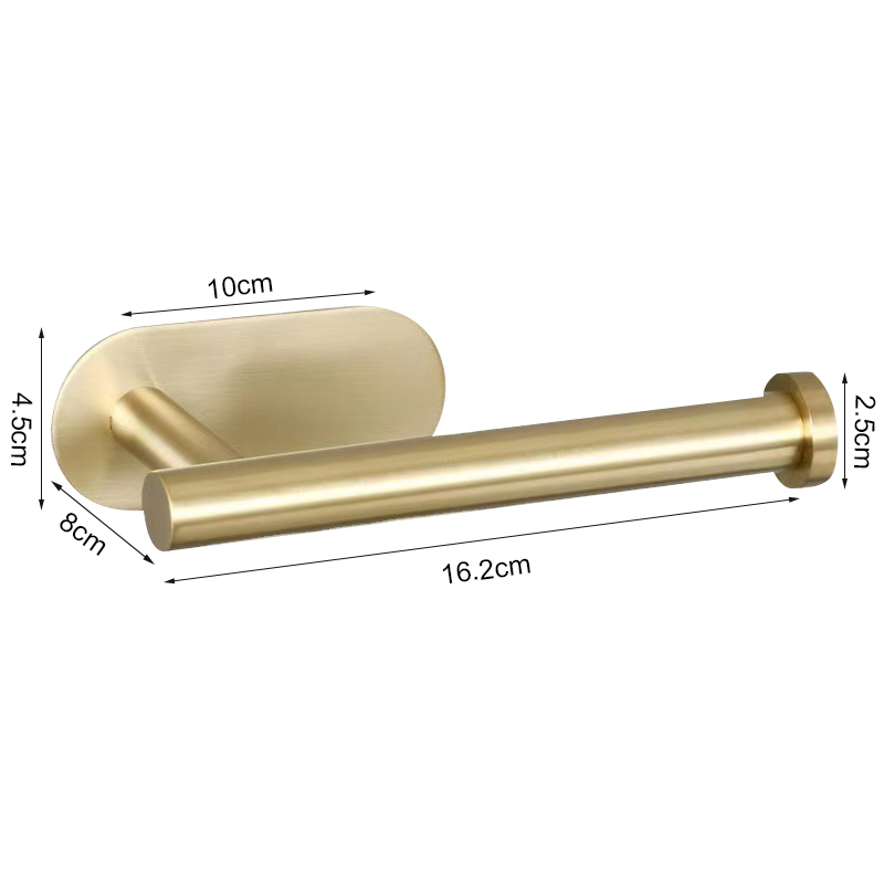 Stainless Steel SelfAdhesive Toilet Paper Towel Holder PunchFree Roll Paper Holder For Kitchen  Bat 12