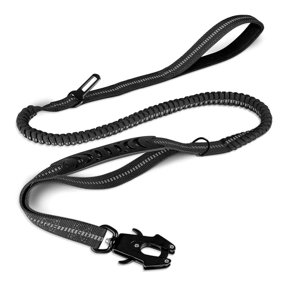 Heavy Duty Tactical Dog Leash Reflective ShockAbsorbing Bungee Leash for Large Dogs  NoPull  C