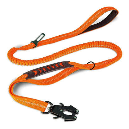 Heavy Duty Tactical Dog Leash Reflective ShockAbsorbing Bungee Leash for Large Dogs  NoPull  C