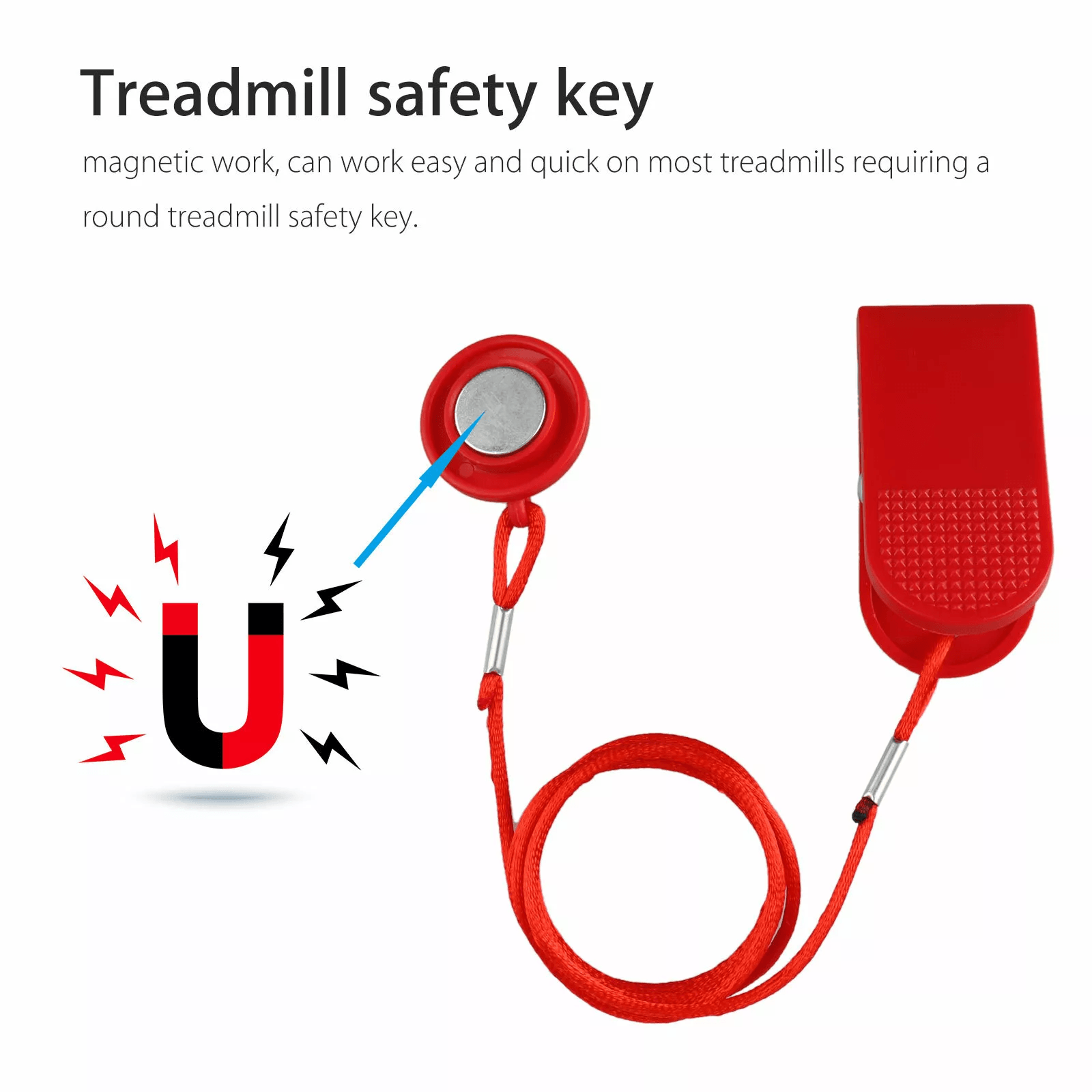 Universal Magnetic Treadmill Safety Key Security Lock Clip For Sole Xterra NordicTrack ProForm And  2