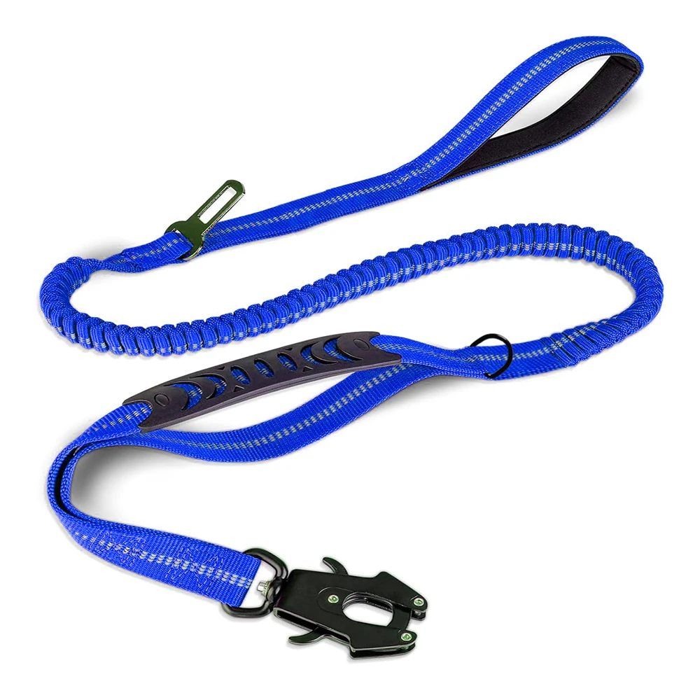 Heavy Duty Tactical Dog Leash Reflective ShockAbsorbing Bungee Leash for Large Dogs  NoPull  C
