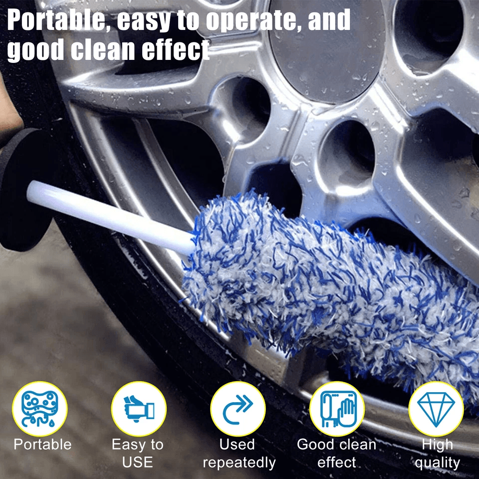 Tire Washing Clean Soft Bristle Cleaner Premium Car Alloy Wheel Cleaning Brush Tool For Deep Rim An 4