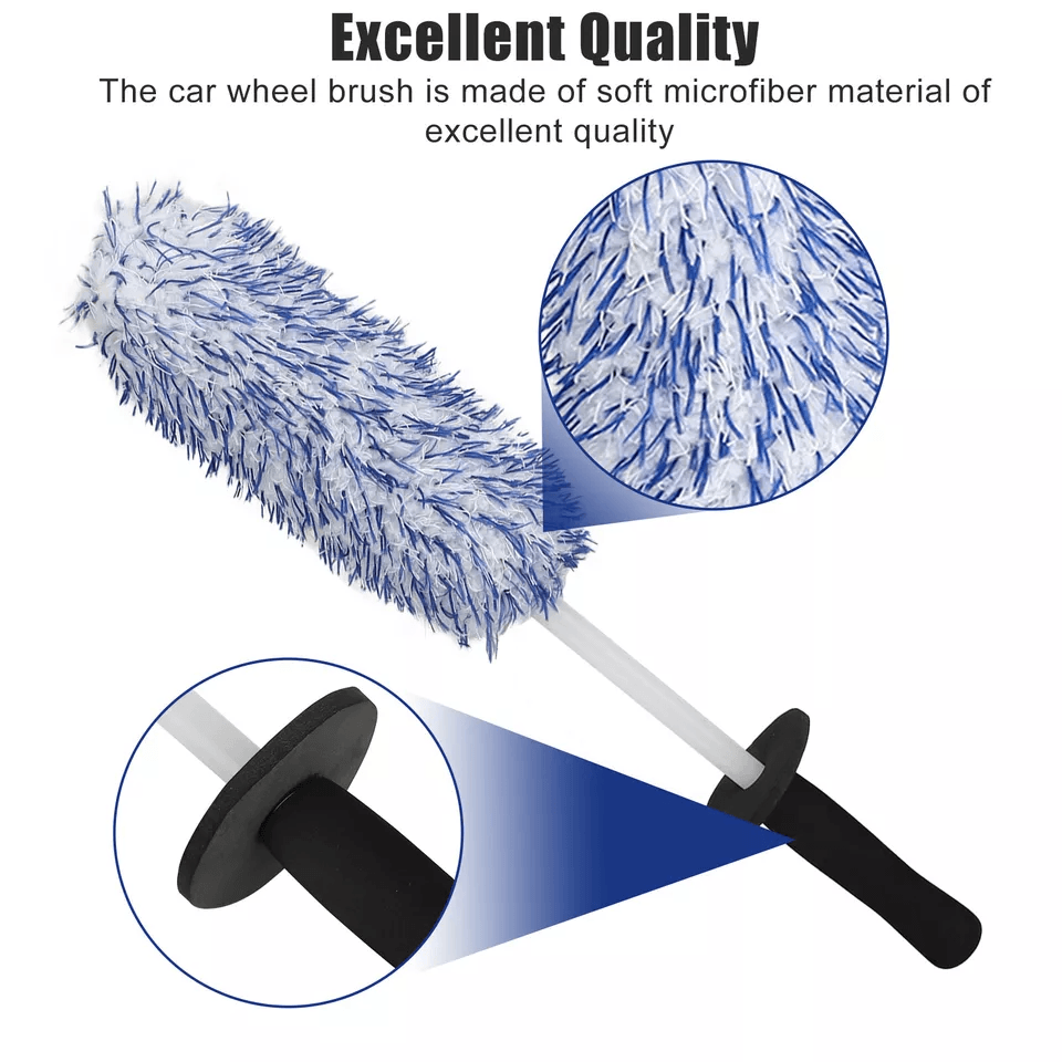 Tire Washing Clean Soft Bristle Cleaner Premium Car Alloy Wheel Cleaning Brush Tool For Deep Rim An 6