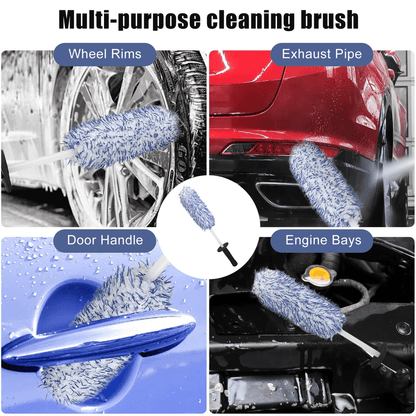Tire Washing Clean Soft Bristle Cleaner Premium Car Alloy Wheel Cleaning Brush Tool For Deep Rim An 5