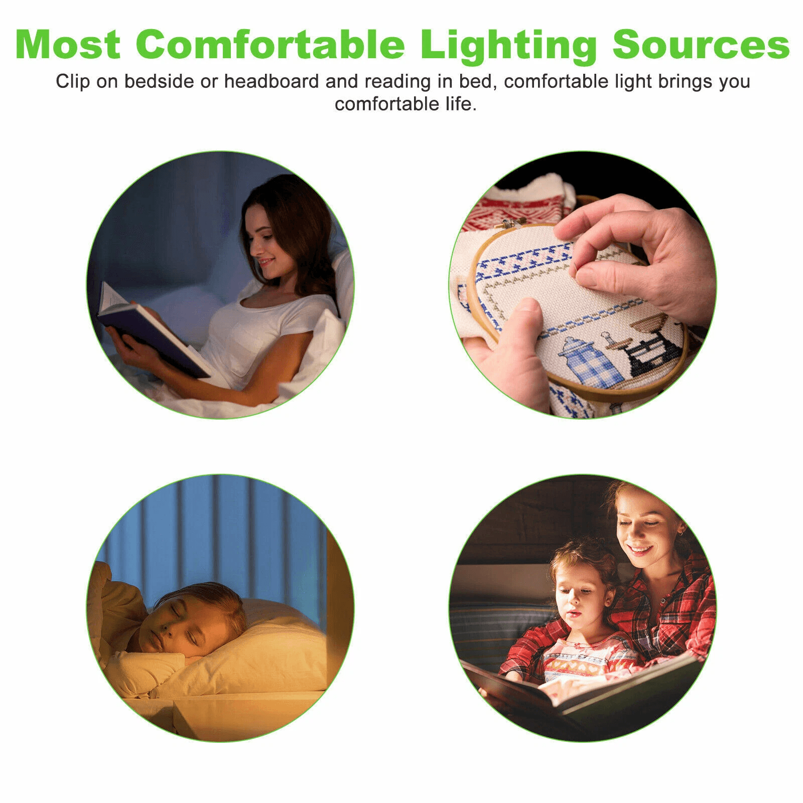USB Reading Night Light  Flexible LED Book Lamp With Clip For Laptop Bed Desk And Computer 5