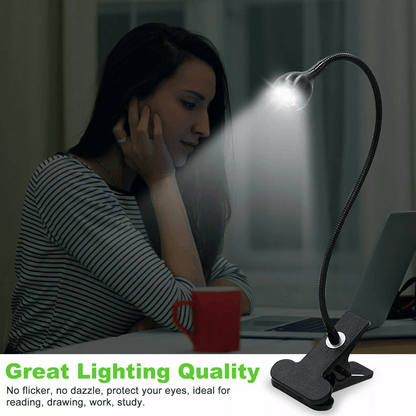 USB Reading Night Light  Flexible LED Book Lamp With Clip For Laptop Bed Desk And Computer 4