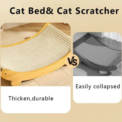 Wooden Cat Scratching Pads  Multifunctional Cat Bed Detachable Wear Resistant Scratch Board For Kit 2