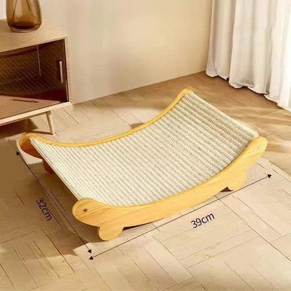 Wooden Cat Scratching Pads  Multifunctional Cat Bed Detachable Wear Resistant Scratch Board For Kit 4