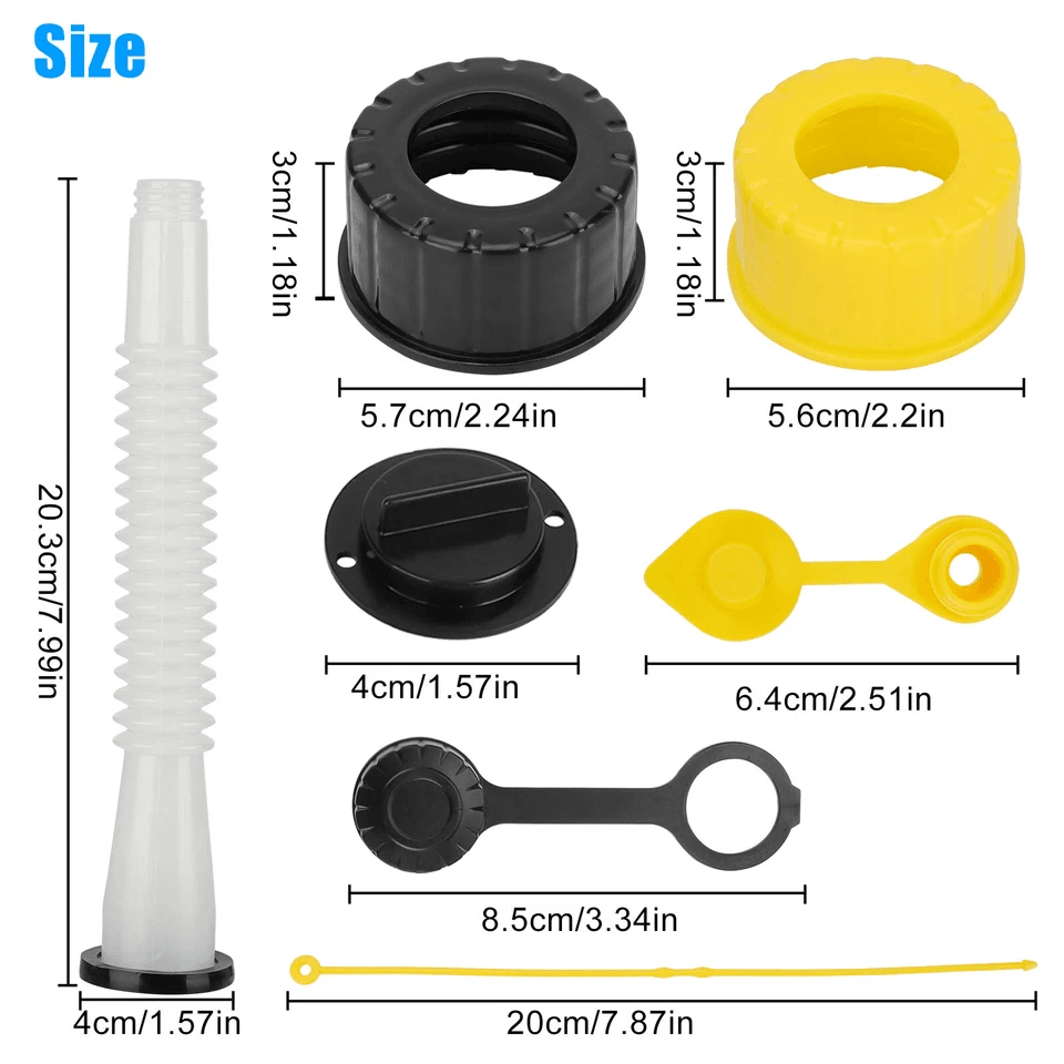 Replacement Gas Can Spout Nozzle Vent Kit Universal Fit For Plastic Gas Cans With Old Style Cap Dur 8