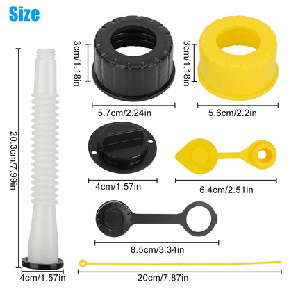 Replacement Gas Can Spout Nozzle Vent Kit Universal Fit For Plastic Gas Cans With Old Style Cap Dur 8