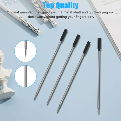 20Pcs Cross Style Ballpoint Pen Refills Black Ink 10mm Medium Point Smooth Writing Compatible With  2