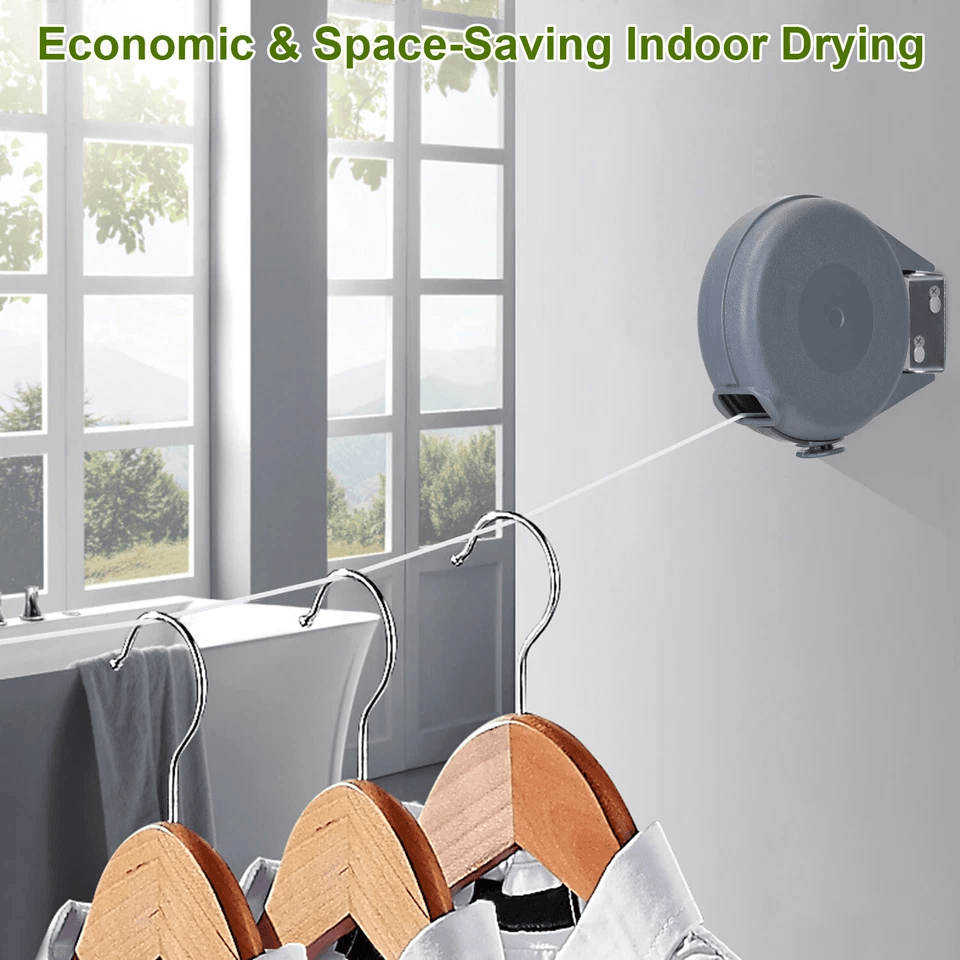 Retractable Clothesline Outdoor  HeavyDuty Dryer Clothes Washing Line Hanging Rope For Indoor  Outd 4