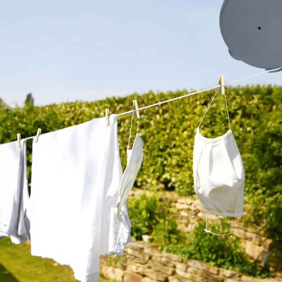 Retractable Clothesline Outdoor  HeavyDuty Dryer Clothes Washing Line Hanging Rope For Indoor  Outd 3