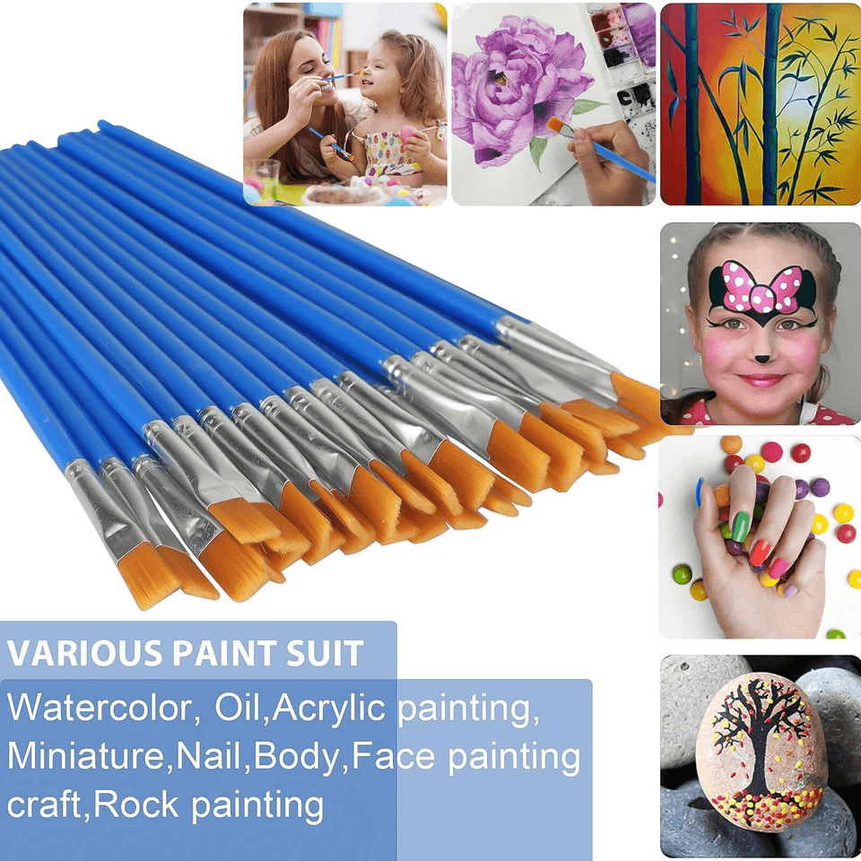 Artist Paint Flat Brushes Set For Acrylic Oil  Watercolor Art Painting Crafts 1