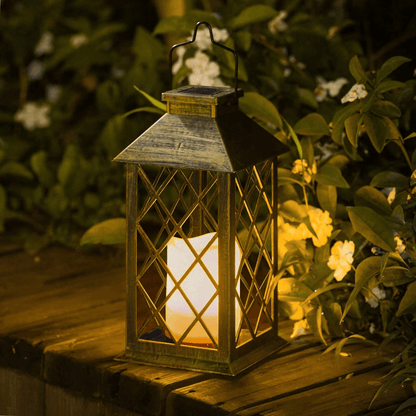 Solar Hanging Lantern LED Lights Outdoor Waterproof Garden Patio Yard Decor Lamp 1