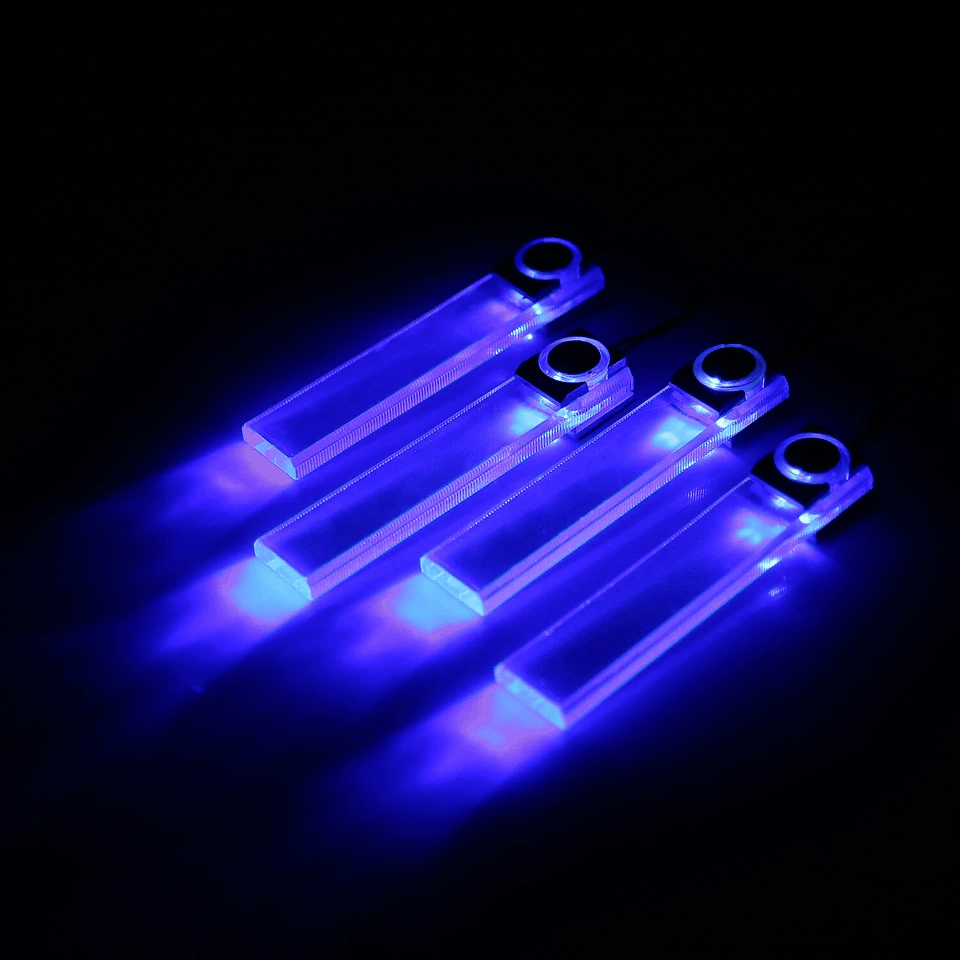 LED Interior Floor Decoration Lamp Blue Light Car Decorative Lights With USB Charge Adjustable Car  1