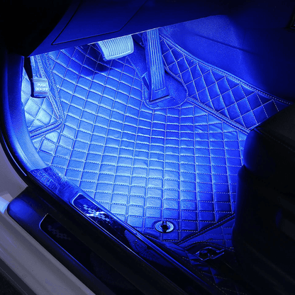 LED Interior Floor Decoration Lamp Blue Light Car Decorative Lights With USB Charge Adjustable Car  2