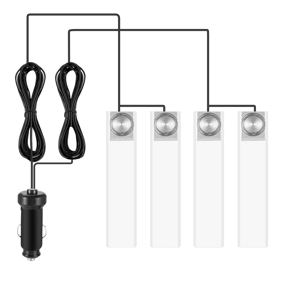 LED Interior Floor Decoration Lamp Blue Light Car Decorative Lights With USB Charge Adjustable Car  8