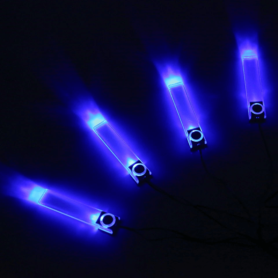 LED Interior Floor Decoration Lamp Blue Light Car Decorative Lights With USB Charge Adjustable Car  7