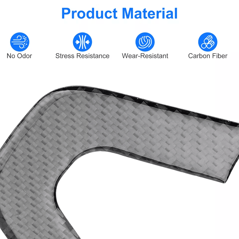 Carbon Fiber Steering Wheel Cover Trim For Dodge Challenger Interior Frame Kit 2